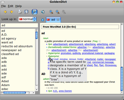 goldendict-wordnet