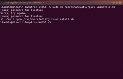 在这一步；A 使用Xorg-edgers的最新开源驱动:1，sudo sh /usr/share/ati/fglrx-uninstall.sh 提示：sh: Can't open /usr/share/ati/fglrx-uninstall.sh