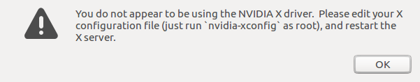 打开nvidia-setting出现问题