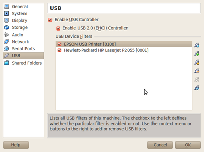 在USB Filters里都可以选择