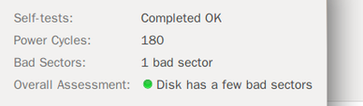 bad disk sectors
