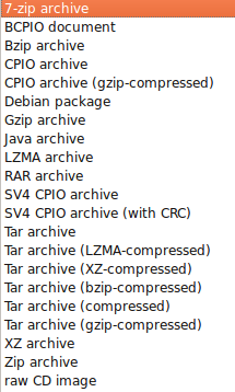 ARK支持的文件类型