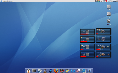 纯净桌面，用了avant window navigator和gdesklets