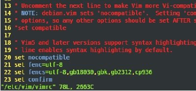 console vim + murphy + /etc/vim/vimrc