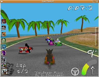 SuperTuxKart<br />0.5版发布，好东西。<br />sudo apt-get install supertuxkart