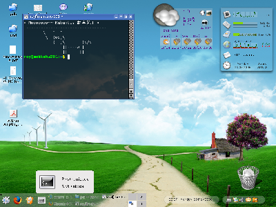 kde, superkaramba, urxvt