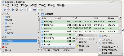Dolphin in Kubuntu 8.04 KDE4
