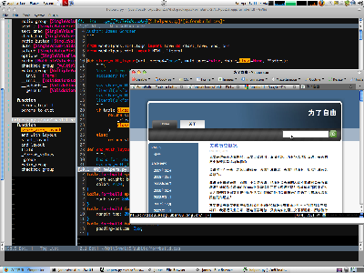 Mac4Linux主题<br />vimperator for firefox<br />中文字体：微软亚黑，Apple丽黑
