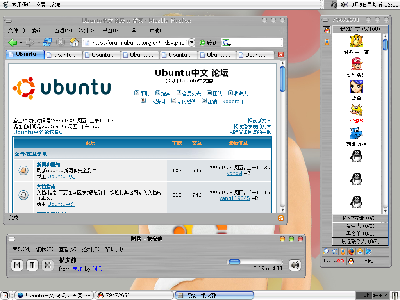 Firefox，LumaQQ，Rhythmbox