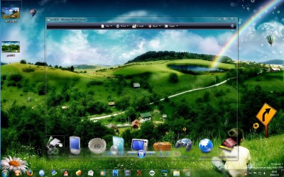 Windows 7 测试版 7000的桌面